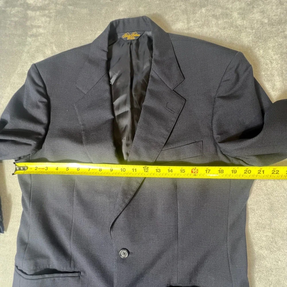 VTG Brooks Brothers Makers Brooksease Navy Blue Blazer Sport Coat Mens 39 Short